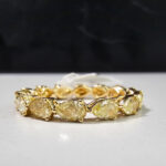 Pear Eternity Band | Fancy Yellow | 14K White Gold | Rare Fancy-Color Splendour