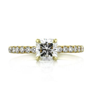 1.5 Carat Radiant Diamond Ring | Brilliant White | 14K White Gold | Refined Light