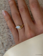 1 Carat Marquise Statement | Brilliant White | 14K White Gold | Graceful Brilliance - Image 4