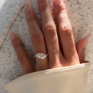 1 Carat Marquise Statement | Brilliant White | 14K White Gold | Graceful Brilliance