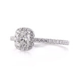 1 Carat Cushion Diamond Ring | Brilliant White | 14K White Gold | Refined Light | Heirloom - Image 2