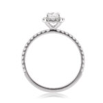 1 Carat Cushion Diamond Ring | Brilliant White | 14K White Gold | Refined Light | Heirloom - Image 4