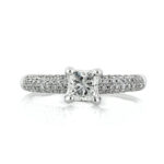 1 Carat Princess Diamond Ring | Brilliant White | 14K White Gold | Pure Sophistication