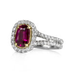 2.91 Carat Cushion Statement | Ruby Red | 14K White Gold | Effortless Elegance - Image 2