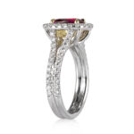 2.91 Carat Cushion Statement | Ruby Red | 14K White Gold | Effortless Elegance - Image 3