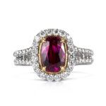 2.91 Carat Cushion Statement | Ruby Red | 14K White Gold | Effortless Elegance