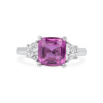 3 Carat Round Brilliant Statement | Royal Blue Sapphire | 18K Gold | Effortless Elegance