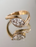 Marquise Statement | Brilliant White | 14K White Gold | Graceful Brilliance | Signature - Image 10