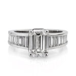 3.5 Carat Emerald Diamond Ring | 14K White Gold | Everyday Royalty