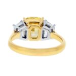 3 Carat Cushion Diamond Ring | Fancy Yellow | 14K White Gold | Rare Fancy-Color Splendour - Image 3