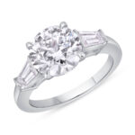 3 Carat Round Brilliant Statement | Brilliant White | 18K Gold | Effortless Elegance - Image 2