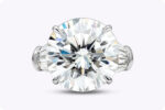 12.03 Carat Round Brilliant Diamond Ring | Brilliant White | 18K Gold - Image 3