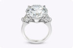 12.03 Carat Round Brilliant Diamond Ring | Brilliant White | 18K Gold - Image 7