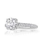 4 Carat Round Brilliant Diamond Ring | Brilliant White | 14K White Gold | Everyday Royalty - Image 2