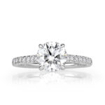 4 Carat Round Brilliant Diamond Ring | Brilliant White | 14K White Gold | Everyday Royalty
