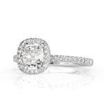 1.34 Carat Oval Diamond Ring | Brilliant White | 14K White Gold | Pure Sophistication - Image 2