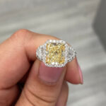 3.5 Carat Radiant Diamond Ring | Fancy Yellow | 14K White Gold | A Crown-Worthy Fancy Rarity - Image 2