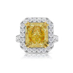3.5 Carat Radiant Diamond Ring | Fancy Yellow | 14K White Gold | A Crown-Worthy Fancy Rarity - Image 4