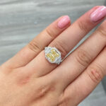 3.5 Carat Radiant Diamond Ring | Fancy Yellow | 14K White Gold | A Crown-Worthy Fancy Rarity