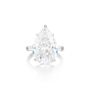 7.5 Carat Pear Statement | Brilliant White / D color | SI | 14K White Gold