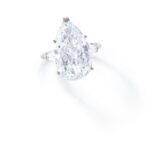 7.5 Carat Pear Statement | Brilliant White / F color | VVS | 14K White Gold