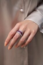 7.54 Carat Oval Statement | Ruby Red | 14K White Gold | Radiant Elegance | Modern Classic - Image 2