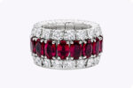 7.54 Carat Oval Statement | Ruby Red | 14K White Gold | Radiant Elegance | Modern Classic - Image 3