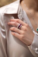 7.54 Carat Oval Statement | Ruby Red | 14K White Gold | Radiant Elegance | Modern Classic