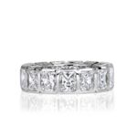 7.78 Carat Radiant Band | Brilliant White | 14K White Gold | Radiant Elegance | Heirloom