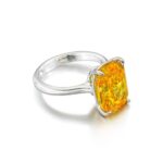 7 Carat Cushion Statement | Fancy Yellow | 14K White Gold | Rare Fancy-Color Splendour - Image 2