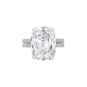 7 Carat Cushion Statement | Brilliant White / D color | VVS | 14K White Gold