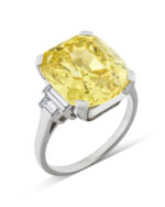 7 Carat Cushion Statement | Fancy Yellow | 14K White Gold | Rare Fancy-Color Splendour - Image 5