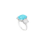 7 Carat Cushion Statement | Paraiba Blue | 14K White Gold | Refined Grandeur - Image 3