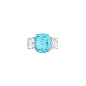 7 Carat Cushion Statement | Paraiba Blue | 14K White Gold | Refined Grandeur