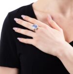 7 Carat Cushion Statement | Royal Blue Sapphire | 14K White Gold | Signature Sophistication - Image 4