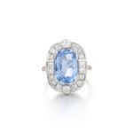 7 Carat Cushion Statement | Royal Blue Sapphire | 14K White Gold | Signature Sophistication