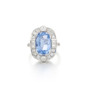 7 Carat Cushion Statement | Royal Blue Sapphire | 14K White Gold | Signature Sophistication