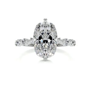 7 Carat Cushion Statement | Brilliant White | VVS | 14K White Gold | Flawless-Level Presence
