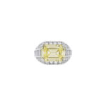 7 Carat Emerald-cut Statement | Fancy Yellow | 14K White Gold | A Crown-Worthy Fancy Rarity