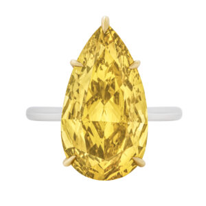 7 Carat Pear Statement | Fancy Yellow | 14K White Gold | Colour-Collector’s Treasure