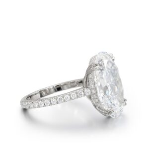 7 Carat Oval Statement | Type IIa | Brilliant White / D color | FL/IF | 14K White Gold