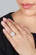 7 Carat Pear Statement | Brilliant White / F color | VVS | 14K White Gold - Image 2