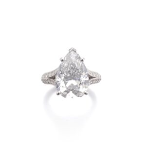 7 Carat Pear Statement | Brilliant White / J color | SI | 14K White Gold