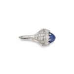 7 Carat Round Brilliant Statement | Royal Blue Sapphire | 14K White Gold | Refined Grandeur - Image 4