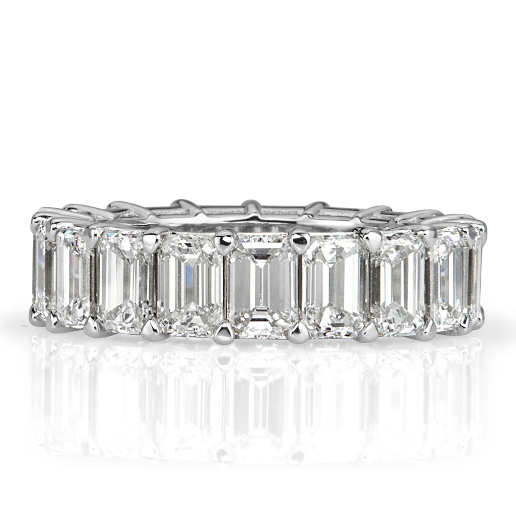 7 Carat Emerald Band | 18K Gold | Radiant Elegance | Heirloom