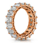 7 Carat Emerald Band | 18K Rose Gold | Timeless Brilliance | Signature - Image 2
