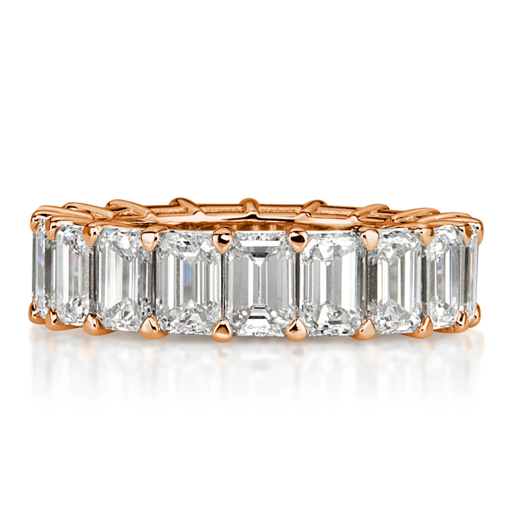 7 Carat Emerald Band | 18K Rose Gold | Timeless Brilliance | Signature