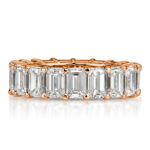 7 Carat Emerald Band | 18K Rose Gold | Timeless Brilliance | Signature