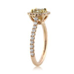 1.6 Carat Round Brilliant Diamond Ring | Fancy Yellow | 14K White Gold - Image 3