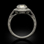 3.02 Carat Asscher Halo Diamond Ring | Brilliant White | 18K Gold | Effortless Elegance - Image 4